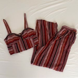 Band of Gypsies Red Striped Two-Piece Set